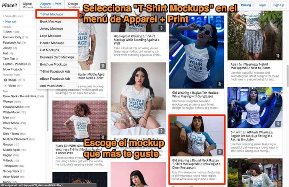 1. Entra en placeit y escoge un mockup