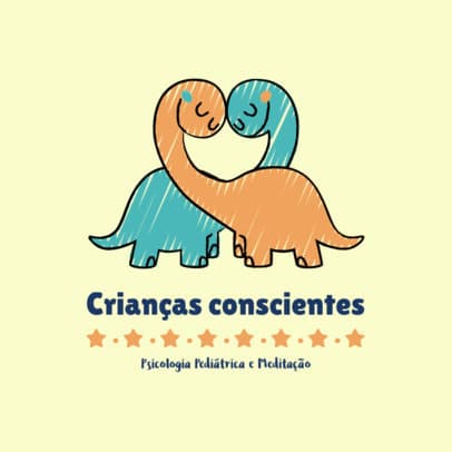 Psychology Logo Generator for a Pediatric Clinic Featuring Two Dinosaurs