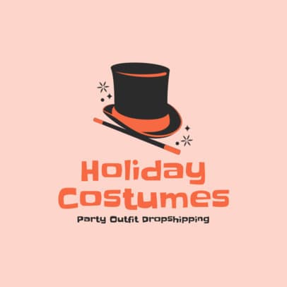 Logo Creator for a Holiday Costumes Shop with an Illustrated Magician Hat