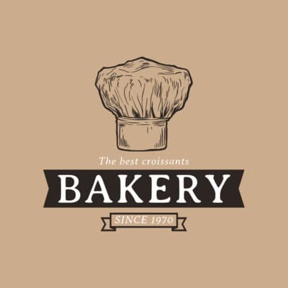 Bakery Logo Template with Cupcake and Chef Graphics