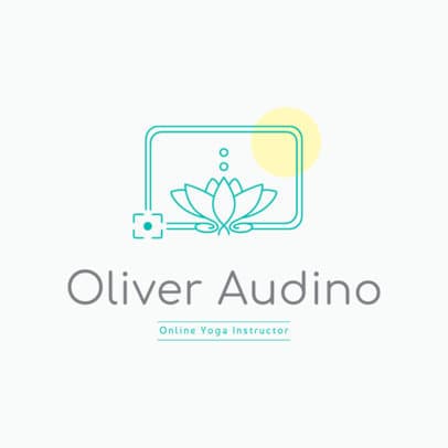 Logo Generator with a Lotus Flower Icon for a Yoga Instructor