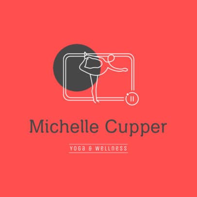 Wellness Academy Logo Generator with an Icon of a Person Doing Yoga