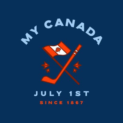Logo Creator for a Special Canada Day-Themed Hockey Match