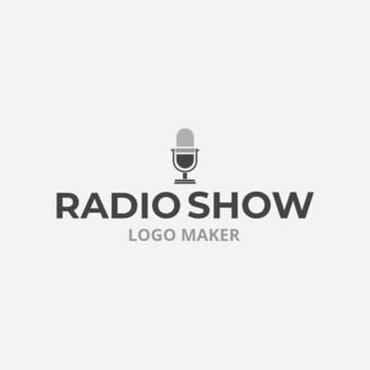 Radio Show Logo Maker with Microphone Icon
