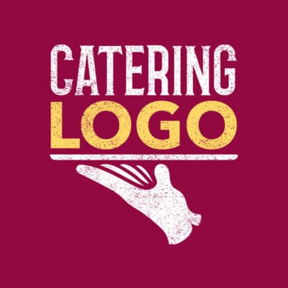 Catering Logo Maker with Serving Tray Icon 