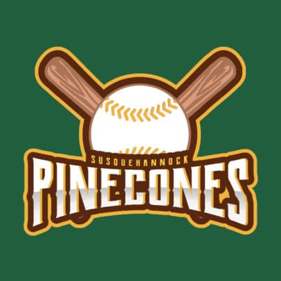Sports Logo Maker for a Baseball Team with Baseball Clipart
