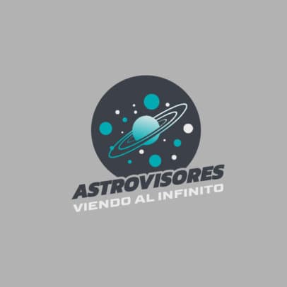 Online Logo Template Featuring a Planet Graphic for a Space Content Creator