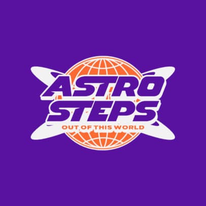 Sneakers Store Logo Generator Featuring a Grid Planet
