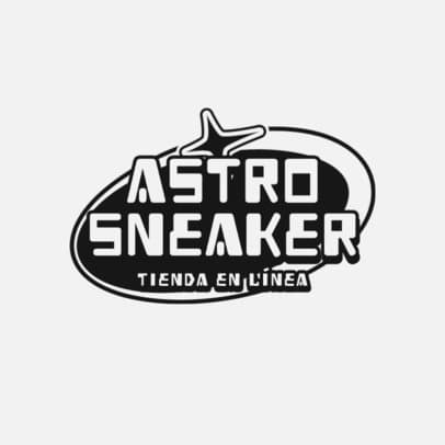 Retro Logo Maker for an Online Sneakers Store Featuring a Star Graphic