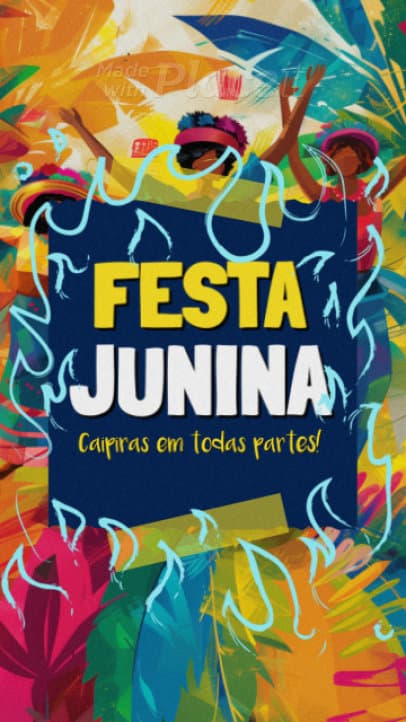 Festa Junina Instagram Story Video Maker Featuring Colorful Animations 7389c 8417