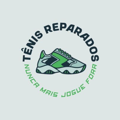 Sneaker Repair Logo Template for a Footwear Service