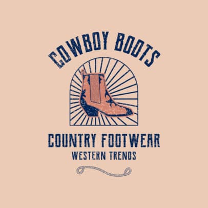 Footwear-Themed Logo Generator Featuring a Cowboy Boots Graphic