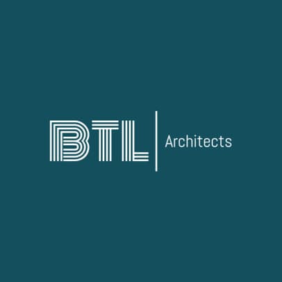 Online Logo Maker for Architecture Firms with Teal Background 