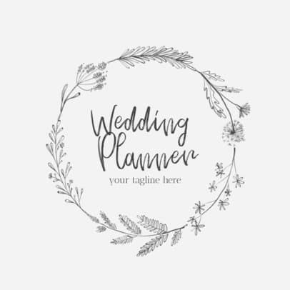 Wedding Logo Maker with Floral Frame