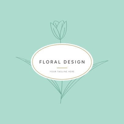 Logo Template for an Online Flower Store with Flower Icons