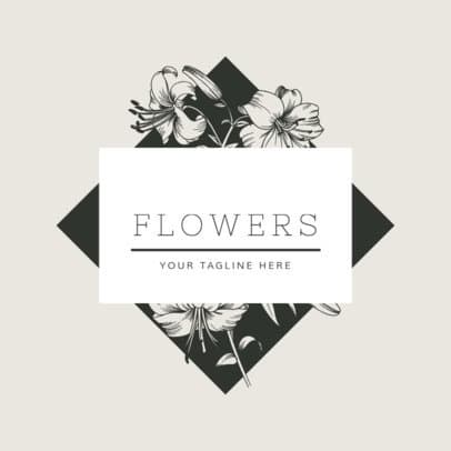Online Logo Maker for Florists with Geometric Shapes