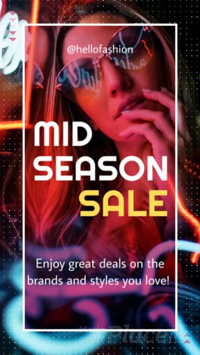 Fashionable Instagram Story Video Maker for a Season Sale Promo Video 943