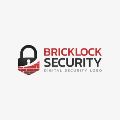 Security Company Logo Template with Lock Icons