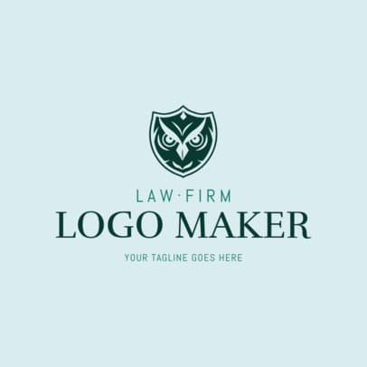 Law Firm Logo Maker with a Wise Owl Icon 