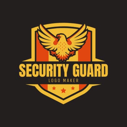 Private Security Company Logo Maker with an Eagle Badge