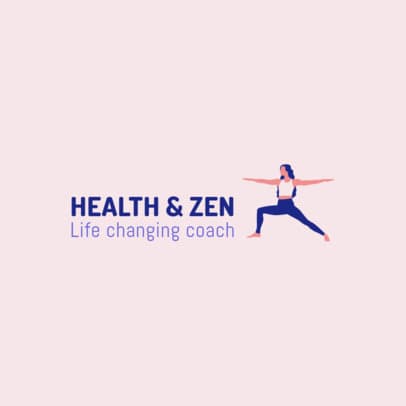 Logo Design Template with a Yoga Pose Graphic