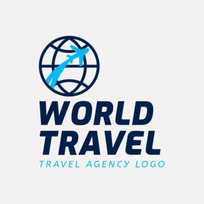 Travel Agency Logo Template with a World Clipart