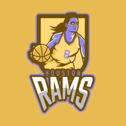 Basketball Logo Template for WNBA Fans