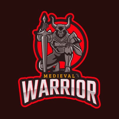 WoW-Themed Logo Maker with a Medieval Warrior Character