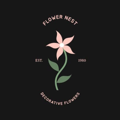 Online Logo Template for a Florist Shop