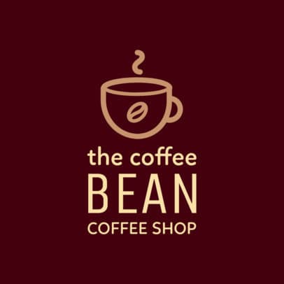 Simple Online Logo Template for Coffee Shops