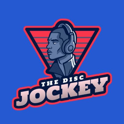 Logo Maker Featuring a Disc Jockey Character