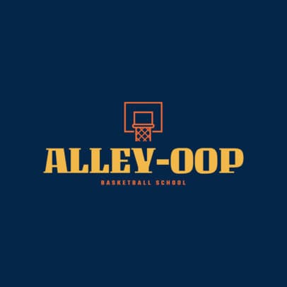 Basketball Logo Maker Featuring a Hoop Graphic