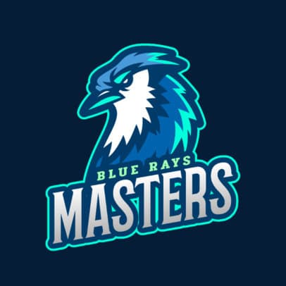 Sports Logo Template Featuring Aggressive Bird Illustrations