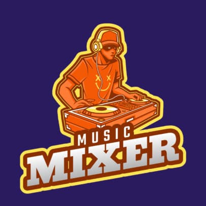 Online DJ Logo Creator for a Music Mixer