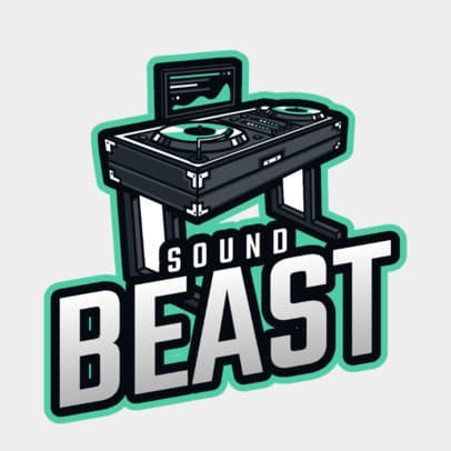 Logo Maker for DJs Featuring a Turntable Clipart