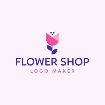 Logo Generator for a Florist with an Abstract Flower Graphic