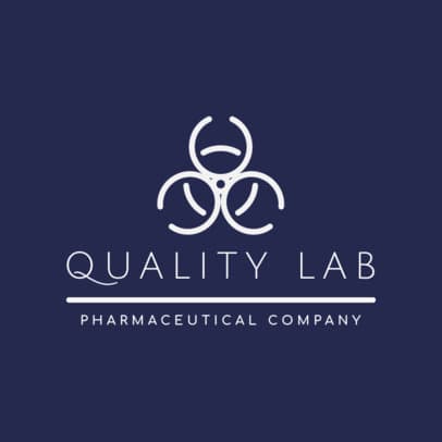 Pharmaceutical Logo Maker with a Biohazard Symbol