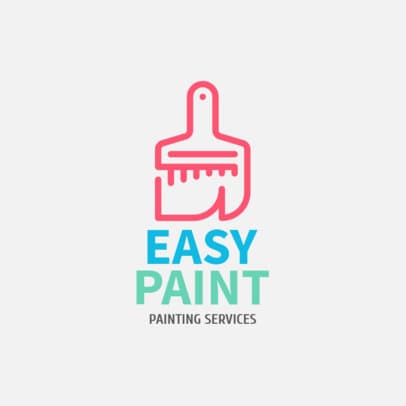 Colorful Logo Maker for a Painting Services Company