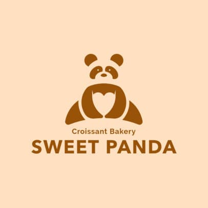 Bakery Logo Maker with an Abstract Panda Icon