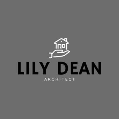 Architect Logo Design Template with a House Clipart
