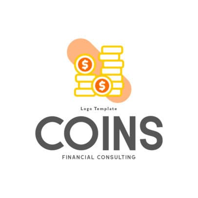 Logo Template Financial Advisory Firm Featuring Coins