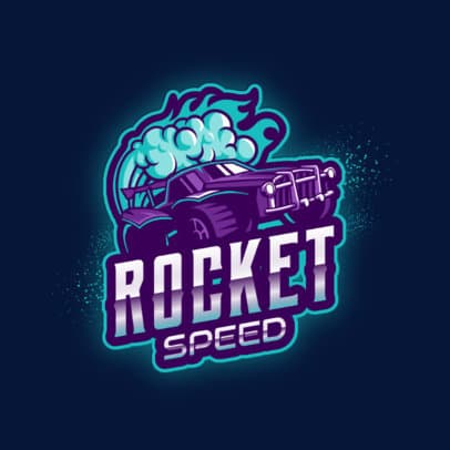Logo Template Inspired by Rocket League Featuring Car Graphics
