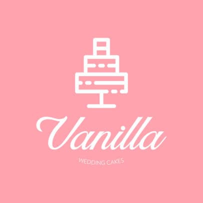 Logo Generator for a Wedding Planner Featuring a Cake Icon