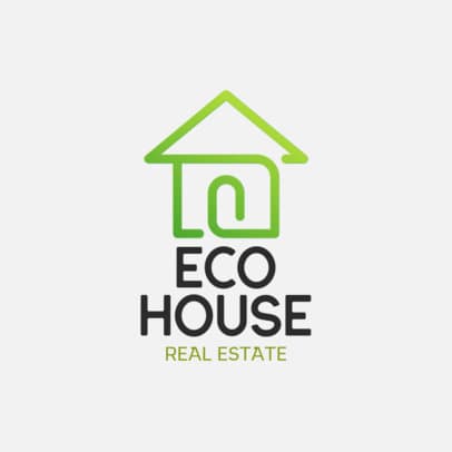 Logo Maker for an Eco Houses Real Estate Agency