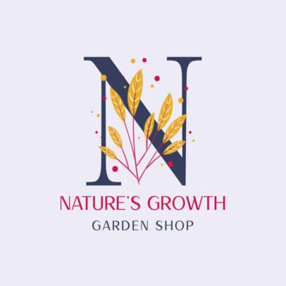 Monogram Logo Template for Garden Shops