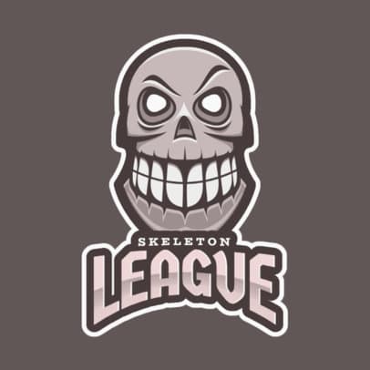 Gaming Logo Maker Featuring a Smiling Skull Graphic