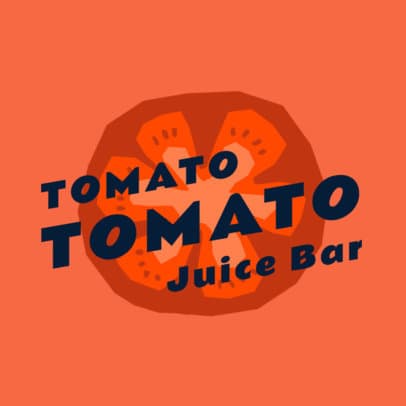 Logo Maker for Juice Bars Featuring a Tomato Illustration