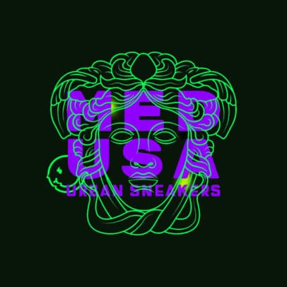 High-End Logo Maker for a Streetwear Brand Featuring a Medusa Graphic