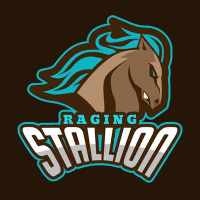 Logo Maker Featuring a Raging Horse