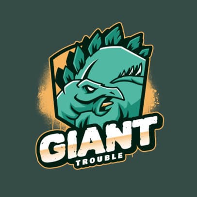 Online Logo Maker Featuring a Stegosaurus Dinosaur